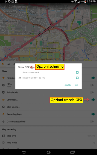 Display GPS tracks