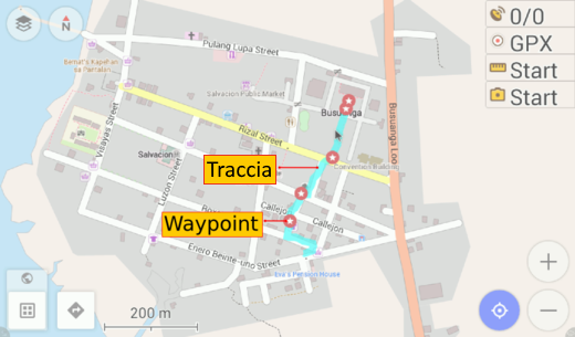 Show GPS tracks and waypoints